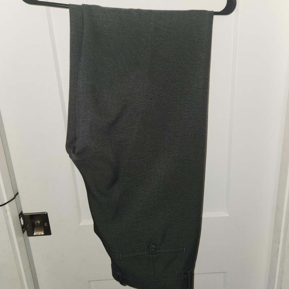 John Henry Men's Black and Grey Trousers